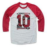 Mens Baseball T-Shirt Red / Ash